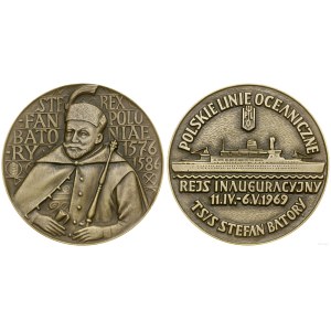 Polska, medal - Rejs inauguracyjny TS/S Stefan Batory, 1969, Warszawa