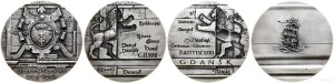 Poland, Thousandth Anniversary of the City of Gdansk - two-piece medal, 1997, Warsaw