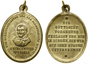 Germany, medal with Vincent a Paulo, founder of the Congregation of Missionary Fathers, (19th century).