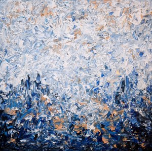 Iwona GABRYŚ (b. 1988), Composition in navy blue and white No. 223, 2025