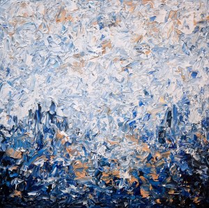 Iwona GABRYŚ (b. 1988), Composition in navy blue and white No. 223, 2025