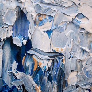 Iwona GABRYŚ (b. 1988), Composition in navy blue and white No. 223, 2025