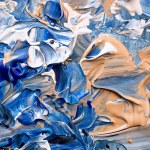 Iwona GABRYŚ (b. 1988), Composition in navy blue and white No. 223, 2025