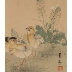 Imao Keinen (1845 - 1924), Pisklęta z albumu Keinen Kachō Gafu, 1892