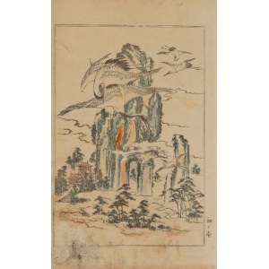 Ichikawa Kansai (1748 - 1819 ), Żurawie z cyklu Kansai Gafu, 1891