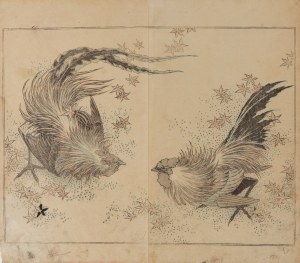 Ichikawa Kansai (1748 - 1819 ), Roosters from the series 
