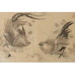 Ichikawa Kansai (1748 - 1819 ), Koguty z cyklu Kansai Gafu, 1891