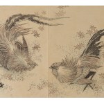 Ichikawa Kansai (1748 - 1819 ), Koguty z cyklu Kansai Gafu, 1891