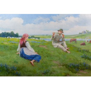 Emil Lindeman (1864 - 1945), Pasterze na łące