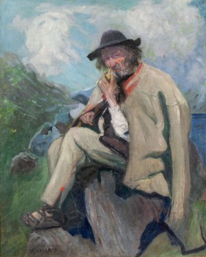 Max Hanemann (1882 - 1944), Highlander smoking a pipe