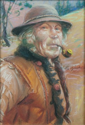 Stanislaw Gorski (1887 - 1955), Highlander with a pipe