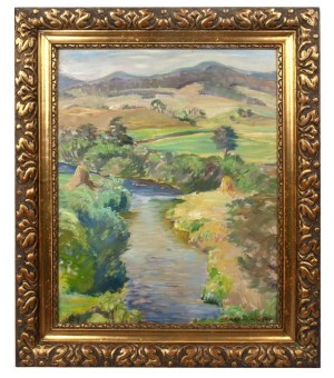 Jan Karmanski (1887 - 1958), Landscape with a river