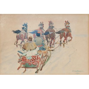 Stanisław Masłowski (1853 - 1926), Kulig, 1926 r.