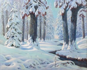 Dariusz Wąsowicz (1910 - 1970), Winter Landscape