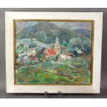 Eugeniusz TUKAN-WOLSKI (1928-2014), "Town in the Mountains," oil;