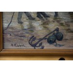 Antoni KIERPAL (1898-1960), Ťahanie člna na breh, 30. roky 20. storočia.
