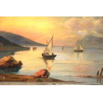 Johan Carl Christian BROSBOLL (1816-1900), Baie au coucher du soleil, 1878.