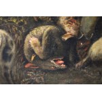 Scena myśliwska - polowanie na dzika, AN, XVIII w.