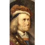 Miniatura Portret męski, XVIII w. na kości;