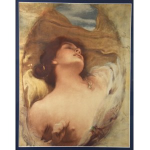 Franciszek ŻMURKO (1859-1910), Akt, litografia barwna, pocz. XX w.