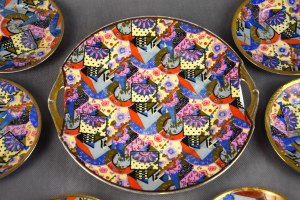 Cake suit, Giesche, Katowice, 1930s. cubist dec.