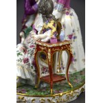 Grupa figuralna Tkanina na suknię, Edme Samson, Paryż, kon. XIX w.