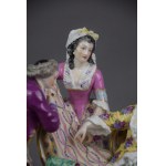 Grupa figuralna Tkanina na suknię, Edme Samson, Paryż, kon. XIX w.