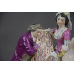 Grupa figuralna Tkanina na suknię, Edme Samson, Paryż, kon. XIX w.