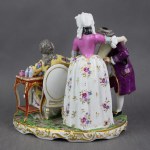 Grupa figuralna Tkanina na suknię, Edme Samson, Paryż, kon. XIX w.