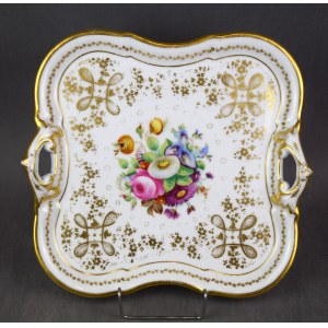 Taca porcelanowa, Śląsk?, poł. XIX w.
