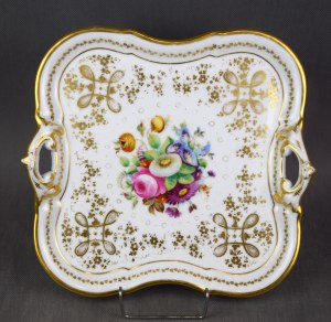 Porcelain tray, Silesia?, mid-19th century.