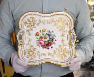 Porcelain tray, Silesia?, mid-19th century.
