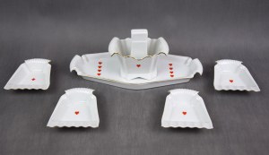 Art Deco smoking set, Ćmielów, 1930s.