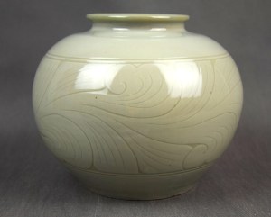 Celadon vase, Korea, 1st half of 20th century.