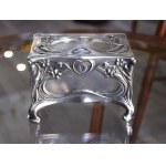 Art Nouveau sugar bowl "Irys", Fraget, Warsaw, plater, circa 1900.