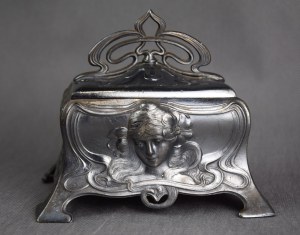 Art Nouveau sugar bowl, WMF, Germany, circa 1900.