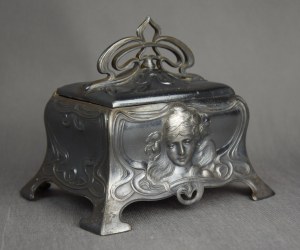Art Nouveau sugar bowl, WMF, Germany, circa 1900.