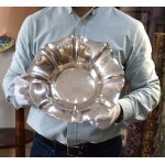 Art Deco platter, silver, AZETA Lviv, 1930s.