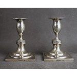 Pair of candlesticks, Suwalki, Abel Goldman, Silver, circa 1830.