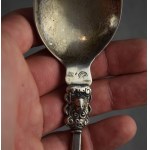 Baroque spoon, silver, Wroclaw, 18th century.