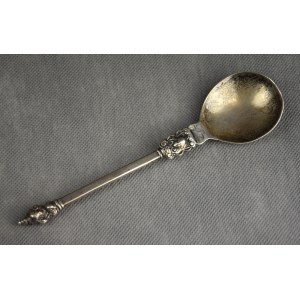 Baroque spoon, silver, Wroclaw, 18th century.