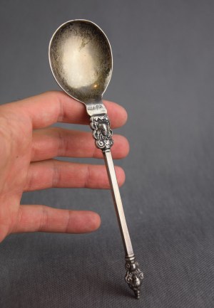 Baroque spoon, silver, Wroclaw, 18th century.
