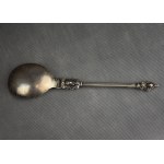 Baroque spoon, silver, Wroclaw, 18th century.