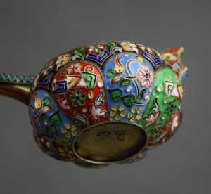Kovsh, pr. 84 silver, enamel, Russia, early 20th century. (medium)