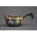 Kovsh, pr. 84 silver, enamel, Russia, early 20th century. (medium)