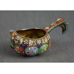 Kovsh, pr. 84 silver, enamel, Russia, early 20th century. (medium)