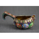 Kovsh, pr. 84 silver, enamel, Russia, early 20th century. (medium)