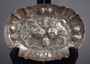 Baroque style platter, silver, Germany, con. XIX c.