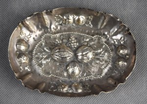 Baroque style platter, silver, Germany, con. XIX c.