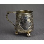 Cup, silver, niello, pr. 84, Russia, Moscow, 1879.